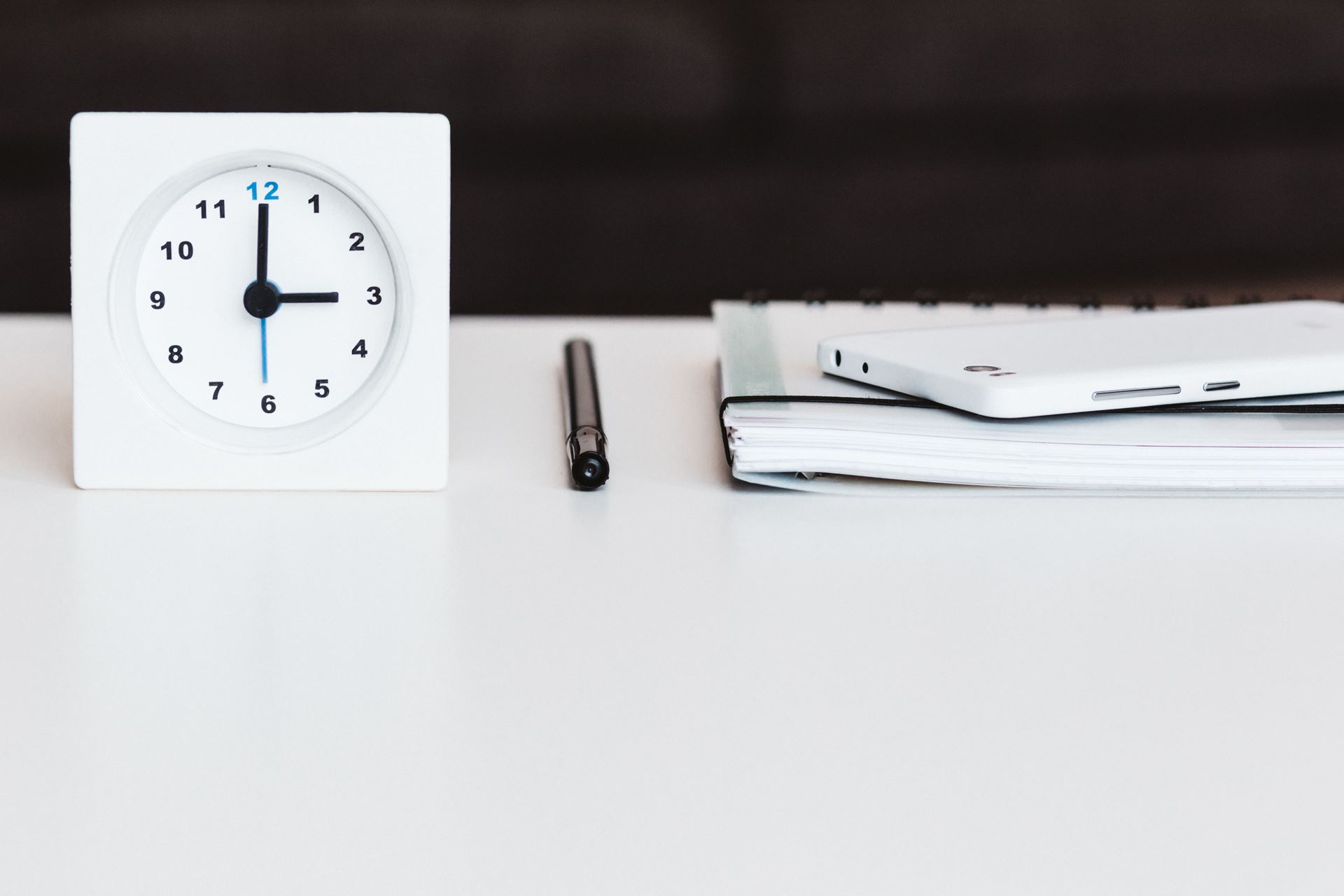 a clock on a table